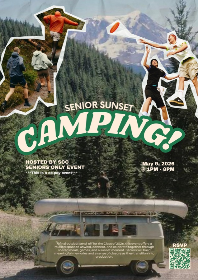 Senior Sunset Camping poster